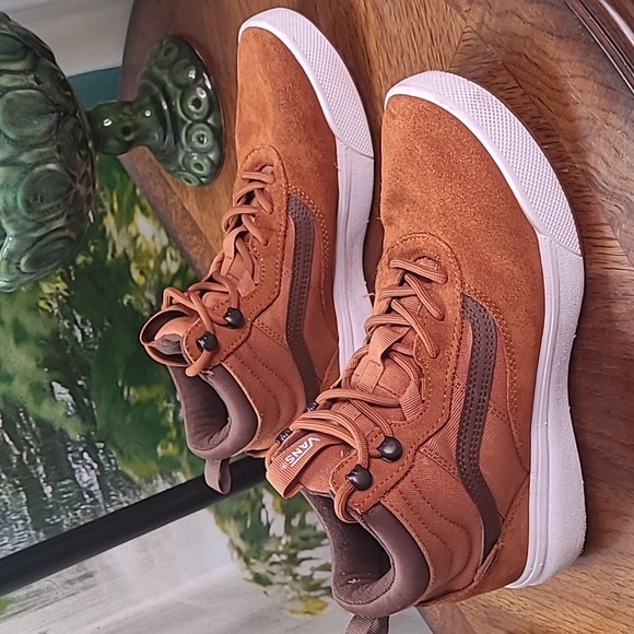 Vans Off the Wall Mens 8 Sk8 Hi Top ortholite athletic shoes two toned brown - Picture 1 of 7